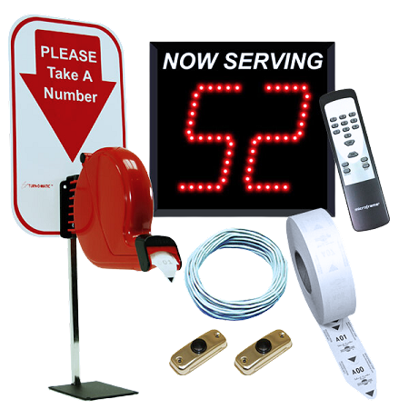 2-Digit Take A Number System with Countertop Stand