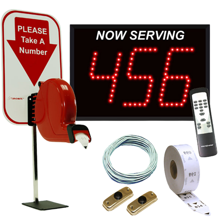 3-Digit Take-A-Number System with Counter Top Ticket Dispenser