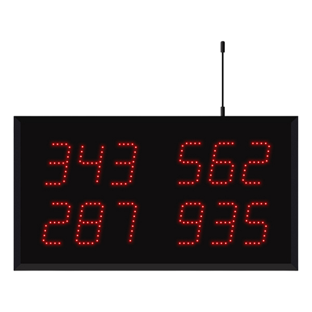  Model 3430 (4 by 3-Digit) Wireless Multi-Number Visual-Pager® Display