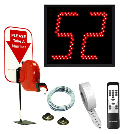 2 Digit Take A Number Jumbo System with Counter Ticket Dispenser
