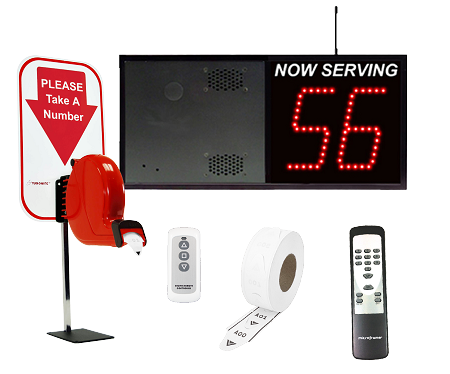 2-Digit Wireless VoiceBox Take A Number System Counter Dispenser