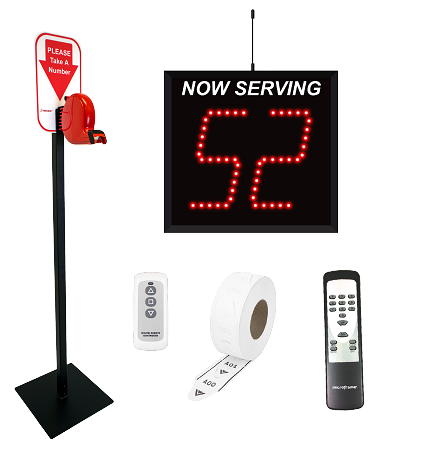 2 Digit Wireless Take A Number Floor Stand System