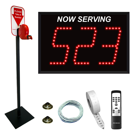 3-Digit Take A Number System with Floor Ticket Dispenser