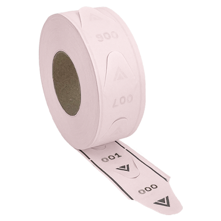 Pink 3-Digit Take-A-Number Tickets