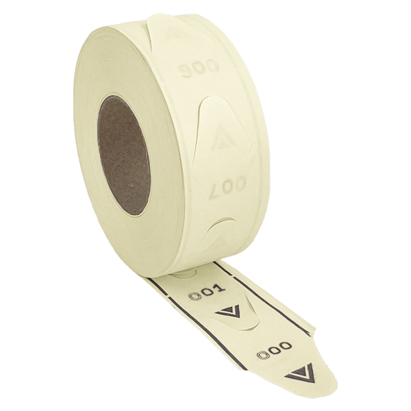 Yellow 3-Digit Take-A-Number Tickets