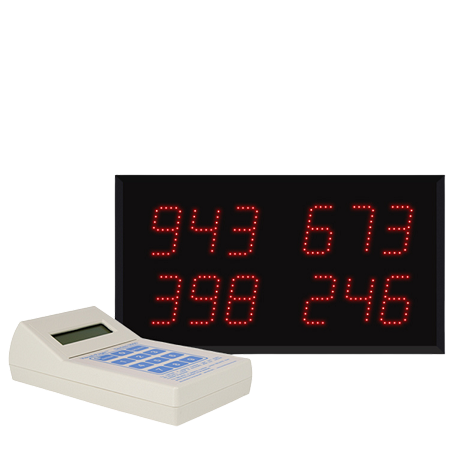 Multi-Number (4 by 3-Digit) Display Visual-Pager® System