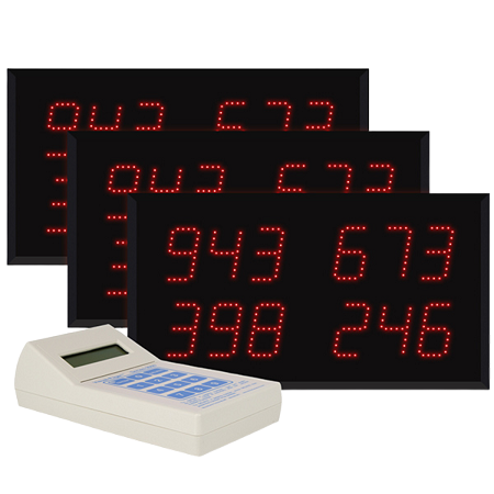 Multi-Number (4 by 3-Digit) Triple Display Visual-Pager® System