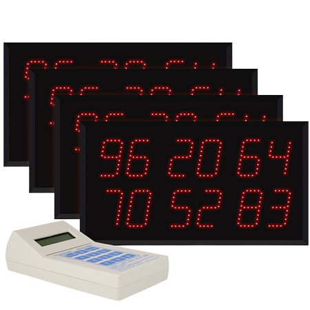 Multi-Number (2 by 6-Digit) Four-Display Visual-Pager® System