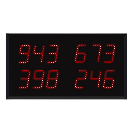 Model 9430 (4 by 3-Digit) Multi-Number Visual-Pager® Display