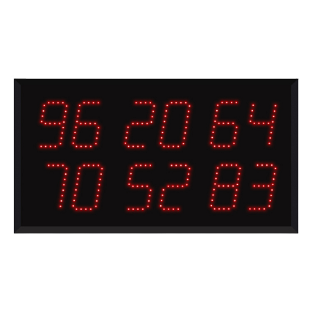 Model 9620 (6 by 2-Digit) Multi-Number Visual-Pager® Display