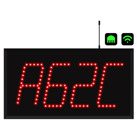 4-Digit Ethernet Alpha Numeric Visual-Pager® Display