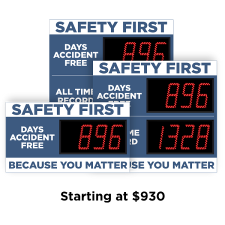 Days Accident-Free Counter - Jumbo Displays