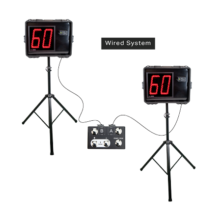 2-Display Pitch Clock Timer with Portable Case