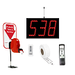 3 Digit Take A Number Wireless Jumbo System with Counter Ticket Dispenser 