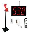 3 Digit Take A Number Wireless Jumbo System with Floor Stand 