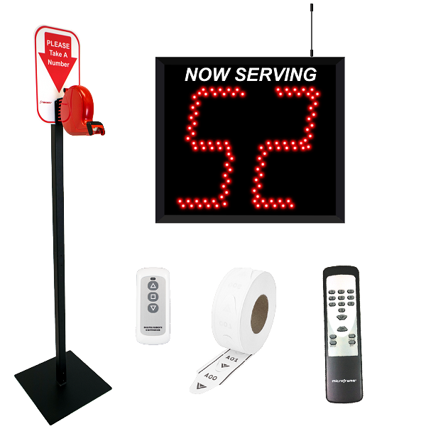 2 Digit Take A Number Wireless Jumbo System with Floor Stand 