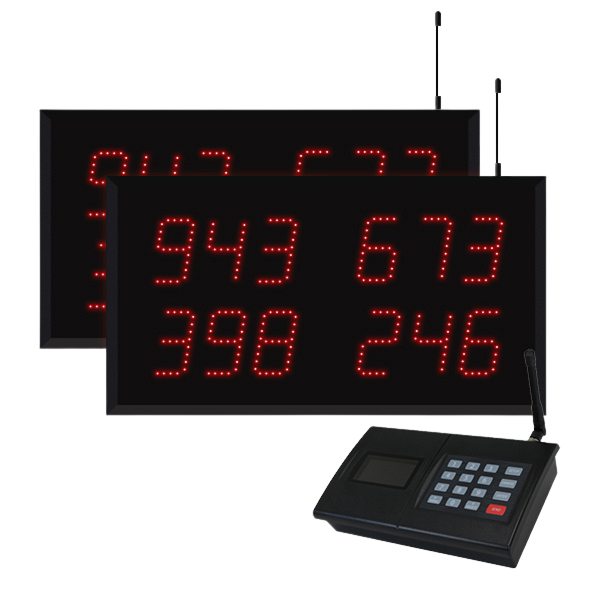 Multi-Number (4 by 3-Digit) MultiPage 2-Display Visual-Pager® System 