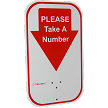 English Take A Number Sign 
