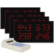 Multi-Number (4 by 3-Digit) Four-Display Visual-Pager® System 