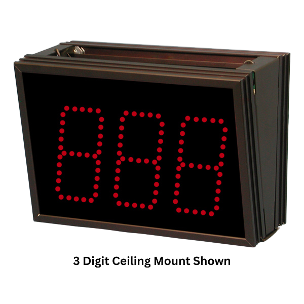 3-Digit Double-Display Ceiling Mount 