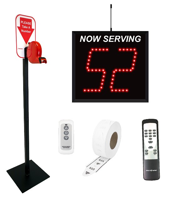 2 Digit Wireless Take A Number Floor Stand System 