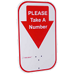 English Take A Number Sign (Spanish Available Upon Request) 