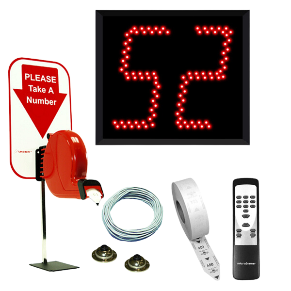 2 Digit Take A Number Jumbo System with Counter Ticket Dispenser 