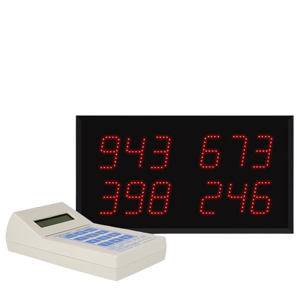 Multi-Number (4 by 3-Digit) Display Visual-Pager® System 