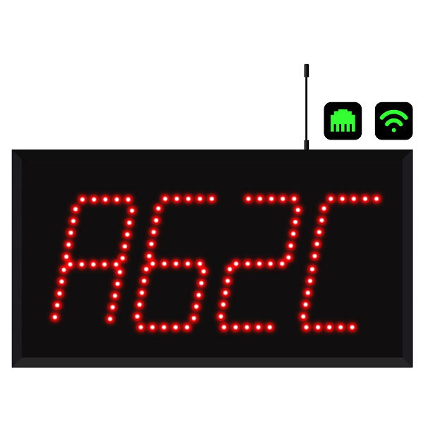 4-Digit Ethernet Alpha Numeric Visual-Pager® Display 
