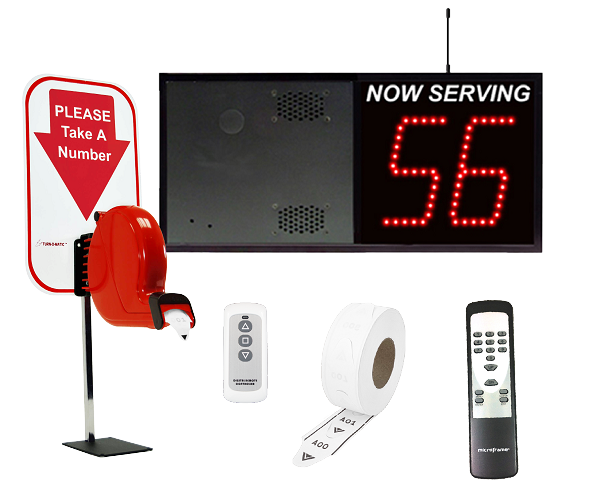 2-Digit Wireless VoiceBox Take A Number System Counter Dispenser 