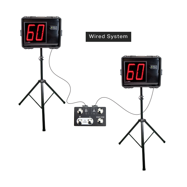 2-Display Pitch Clock Timer with Portable Case 
