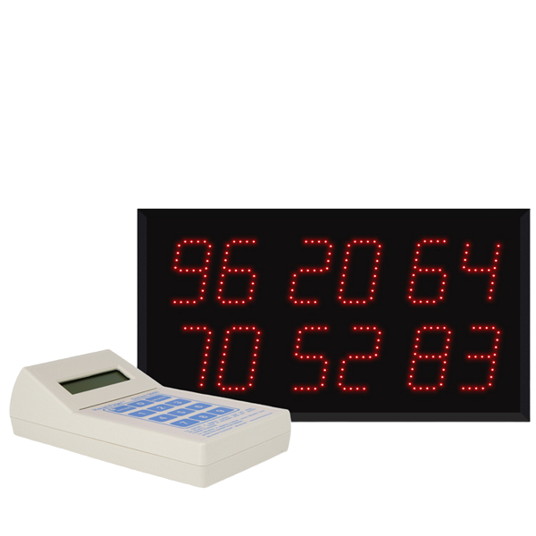 Multi-Number (6 by 2-Digit) Display Visual-Pager® System 