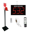 3 Digit Wireless Take A Number System With Floor Stand Ticket Dispenser 
