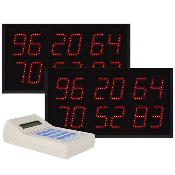 Multi-Number (6 by 2-Digit) Dual Display Visual-Pager® System 