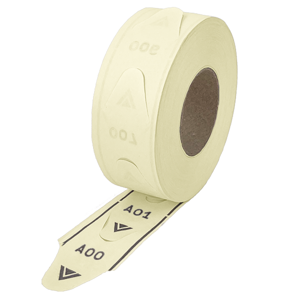Yellow 2-Digit Take-A-Number Tickets 
