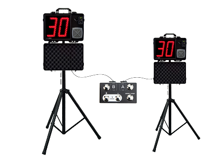 Compact Lacrosse Shot Clock System - 2-Digit Dual Portable Displays